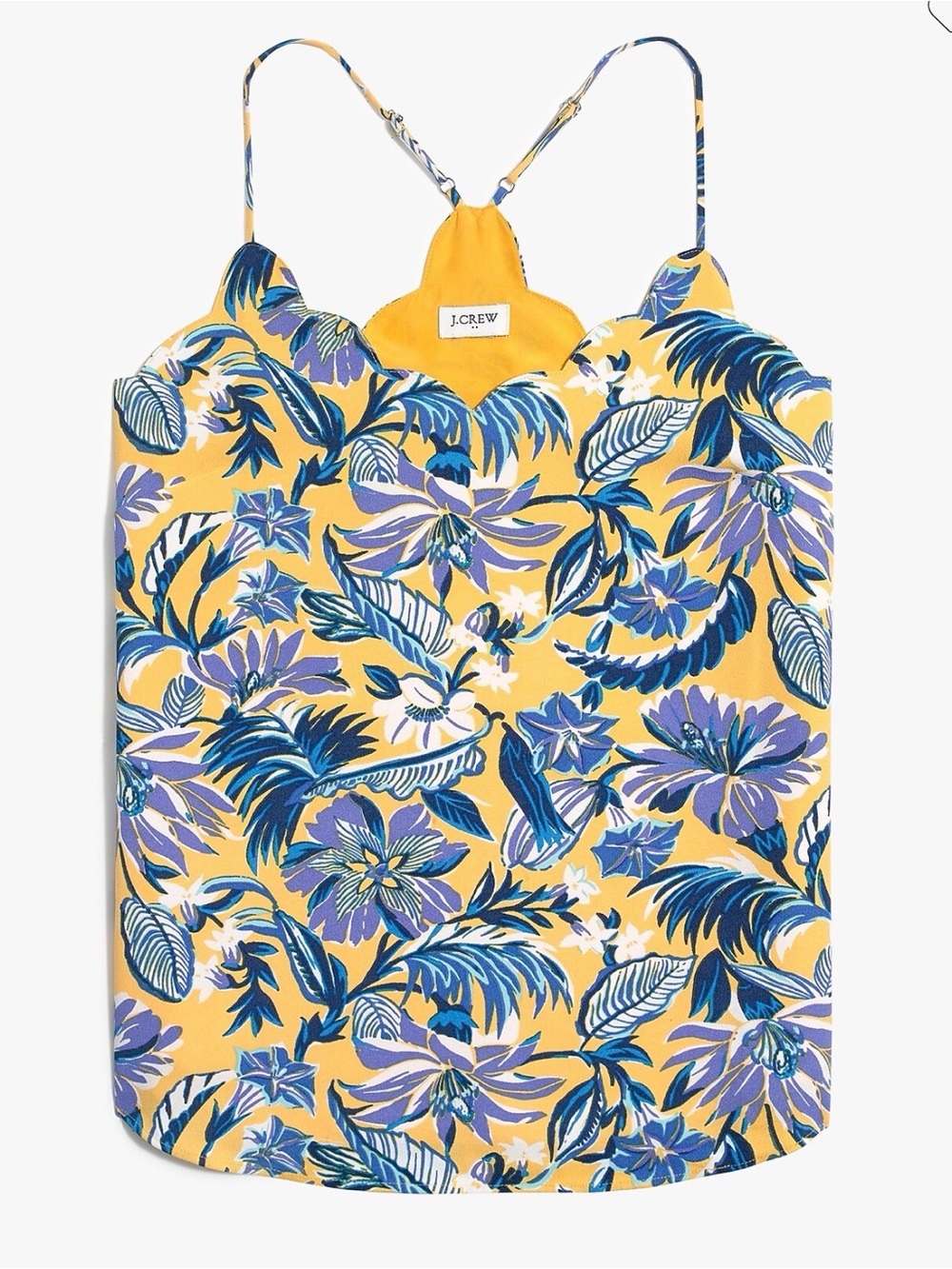 J. Crew Factory Floral scalloped cami top size 0